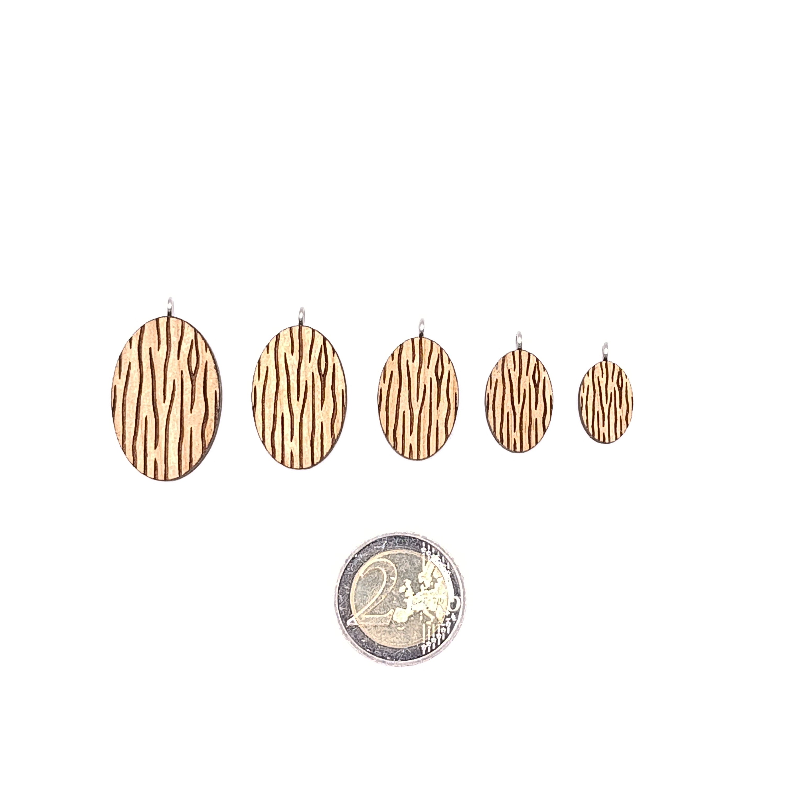 Holz/Edelstahl Halskette "Rinde" Ahorn