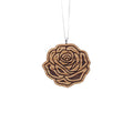 Holz/Silber Halskette "Rose Blüte" Kirschholz